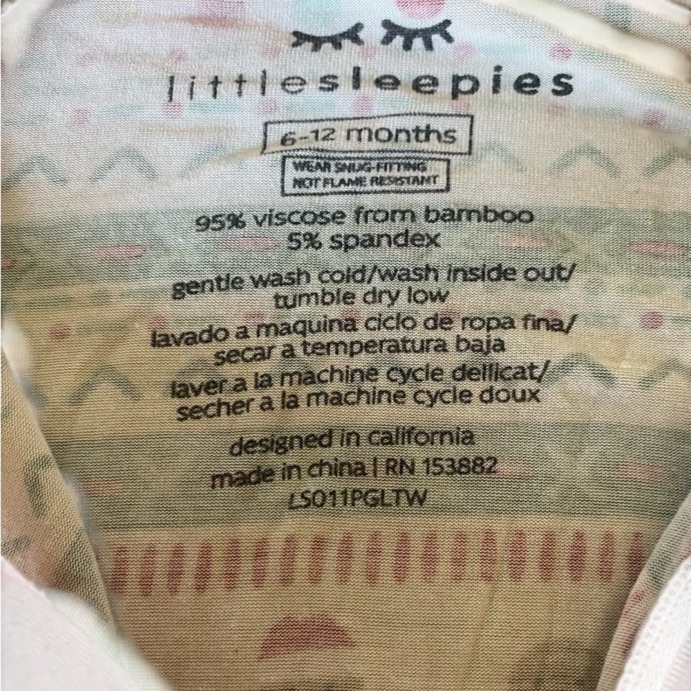 Little Sleepies Gingerbread Holiday Convertible Onesie 6-12 months - Picture 5 of 7